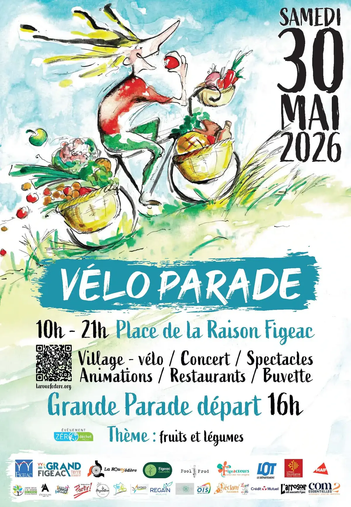 La Roue Fédère – Vélo parade à Figeac
