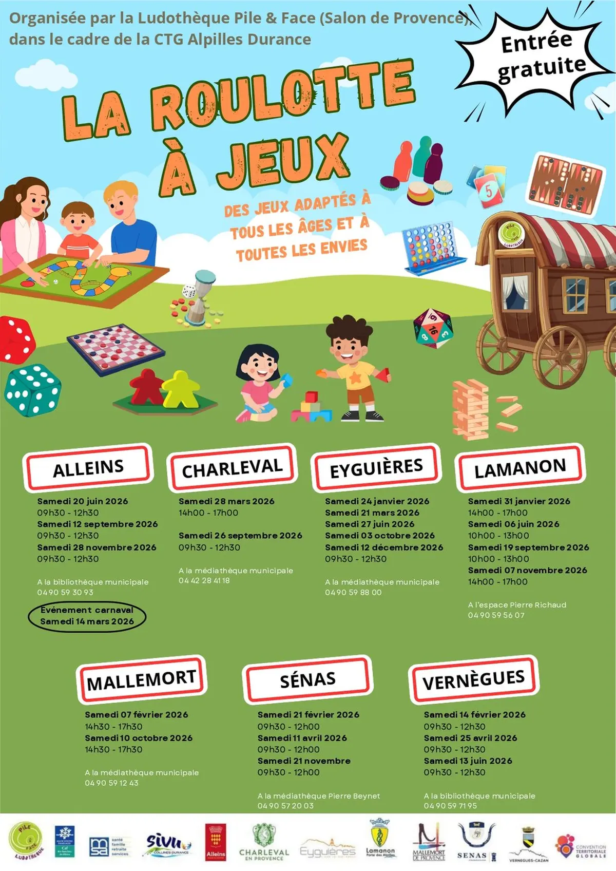 La Roulotte à jeux à Vernègues