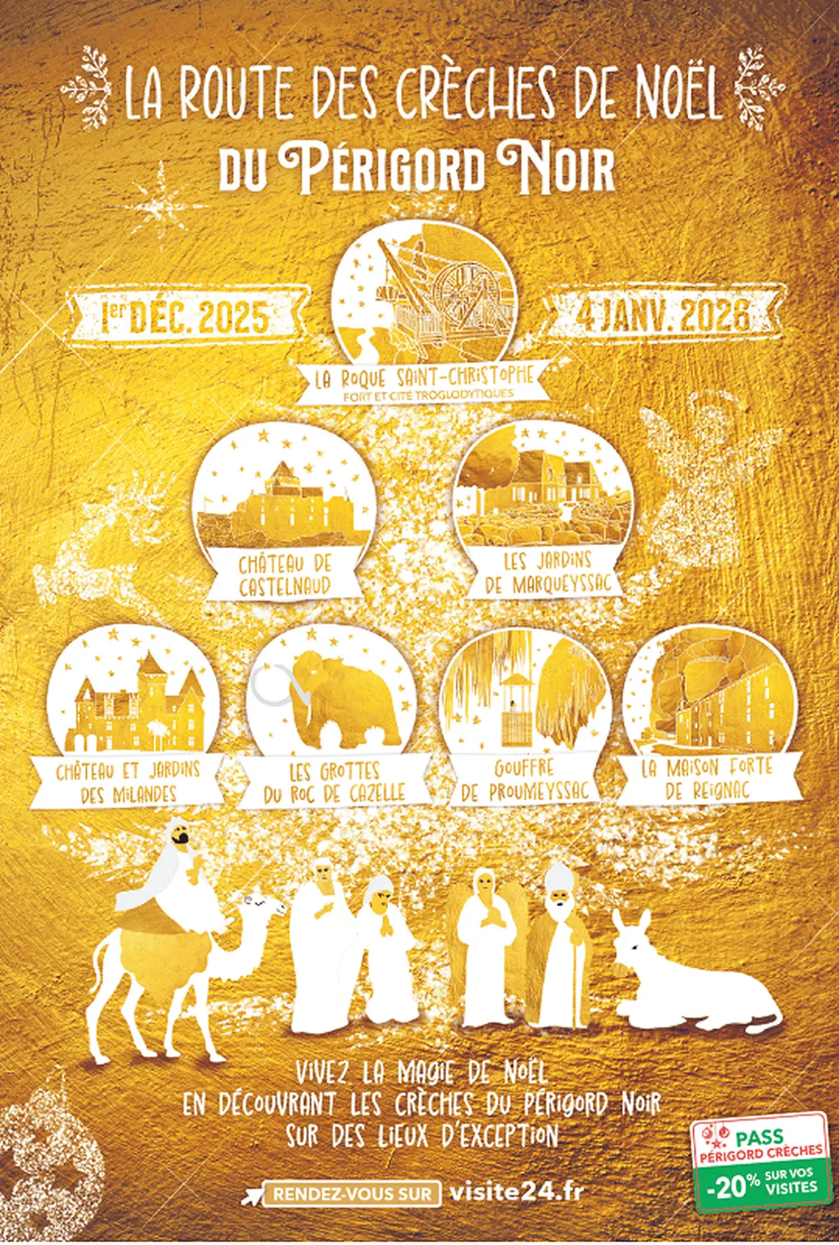 La Route des crèches de Noël - Château des Milandes