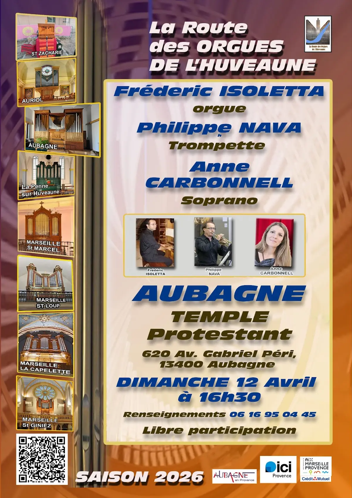 La Route des Orgues de l'Huveaune à Aubagne