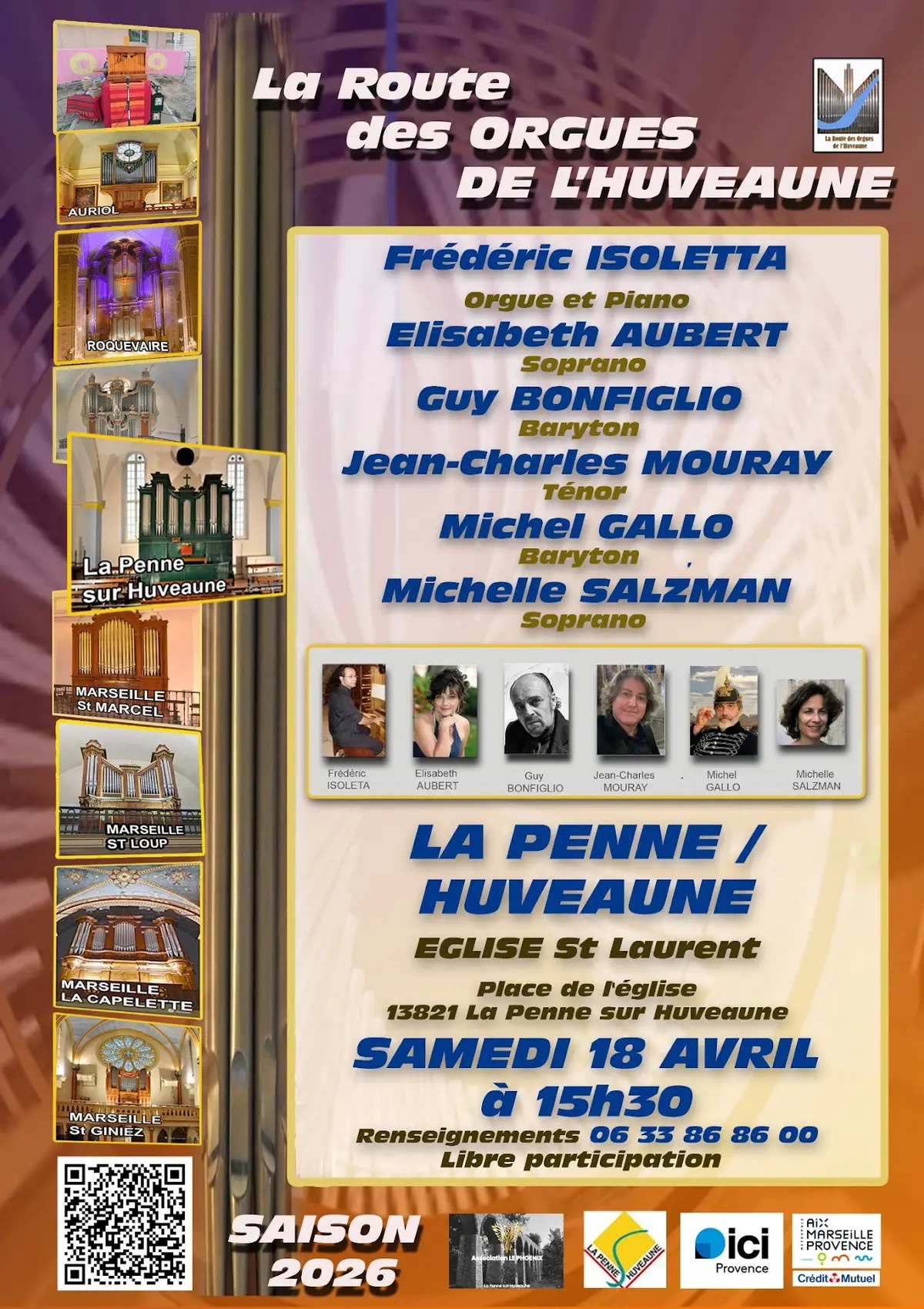 La Route des Orgues de l'Huveaune à la Penne sur Huveaune