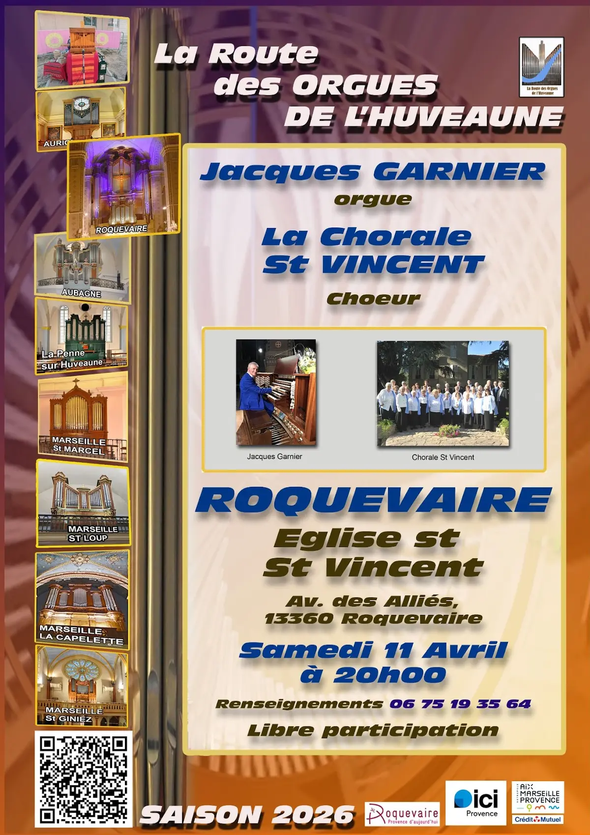 La Route des Orgues de l'Huveaune à Roquevaire