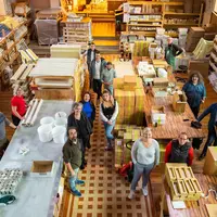 La petite équipe d'argasol dans son atelier de fabrication &copy; Argasol