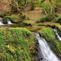 Cascades se déversant dans la Source bleue &copy; JGS25, CC BY-SA 4.0, via Wikimedia Commons