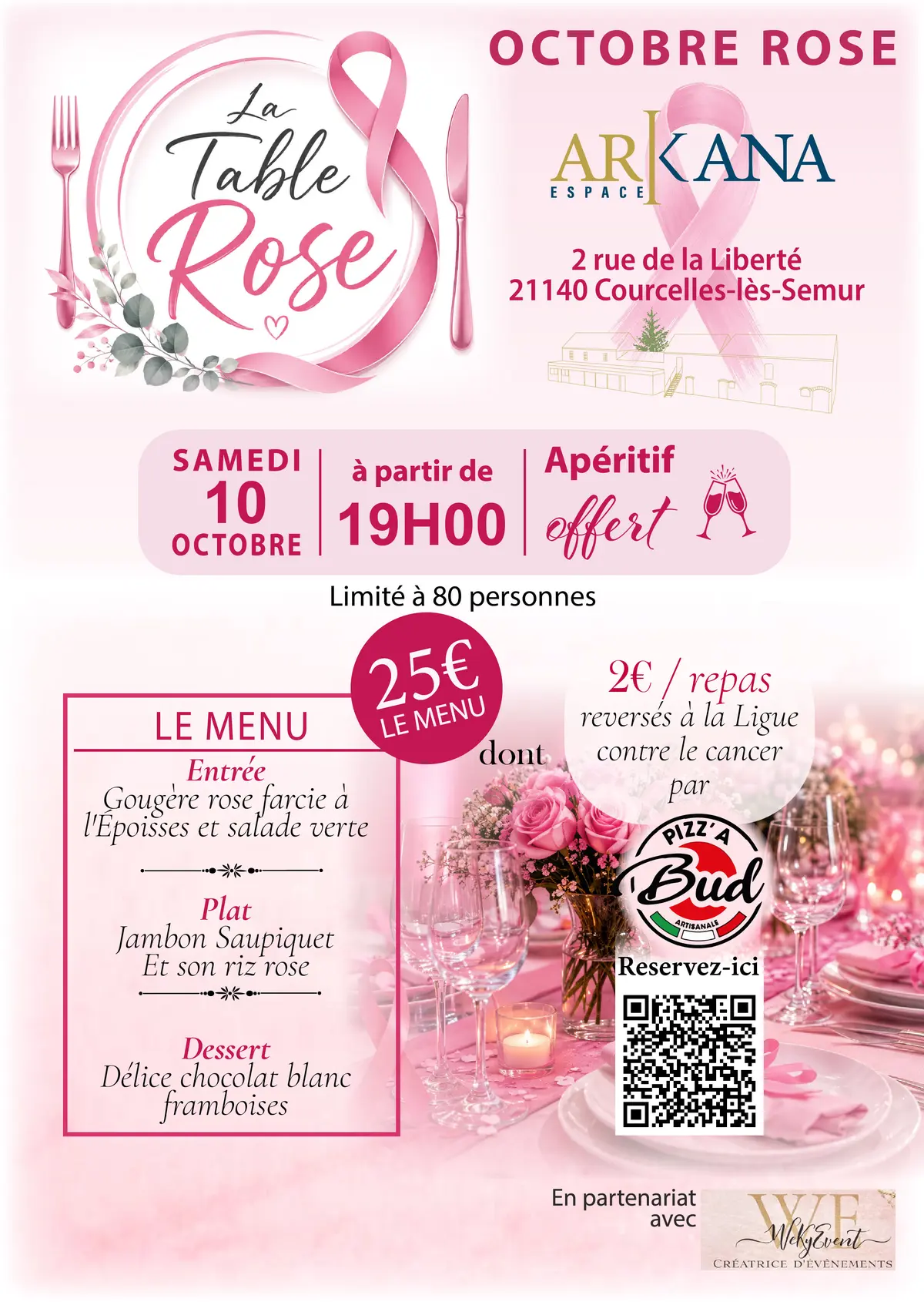 La Table Rose à l'Espace Arkana