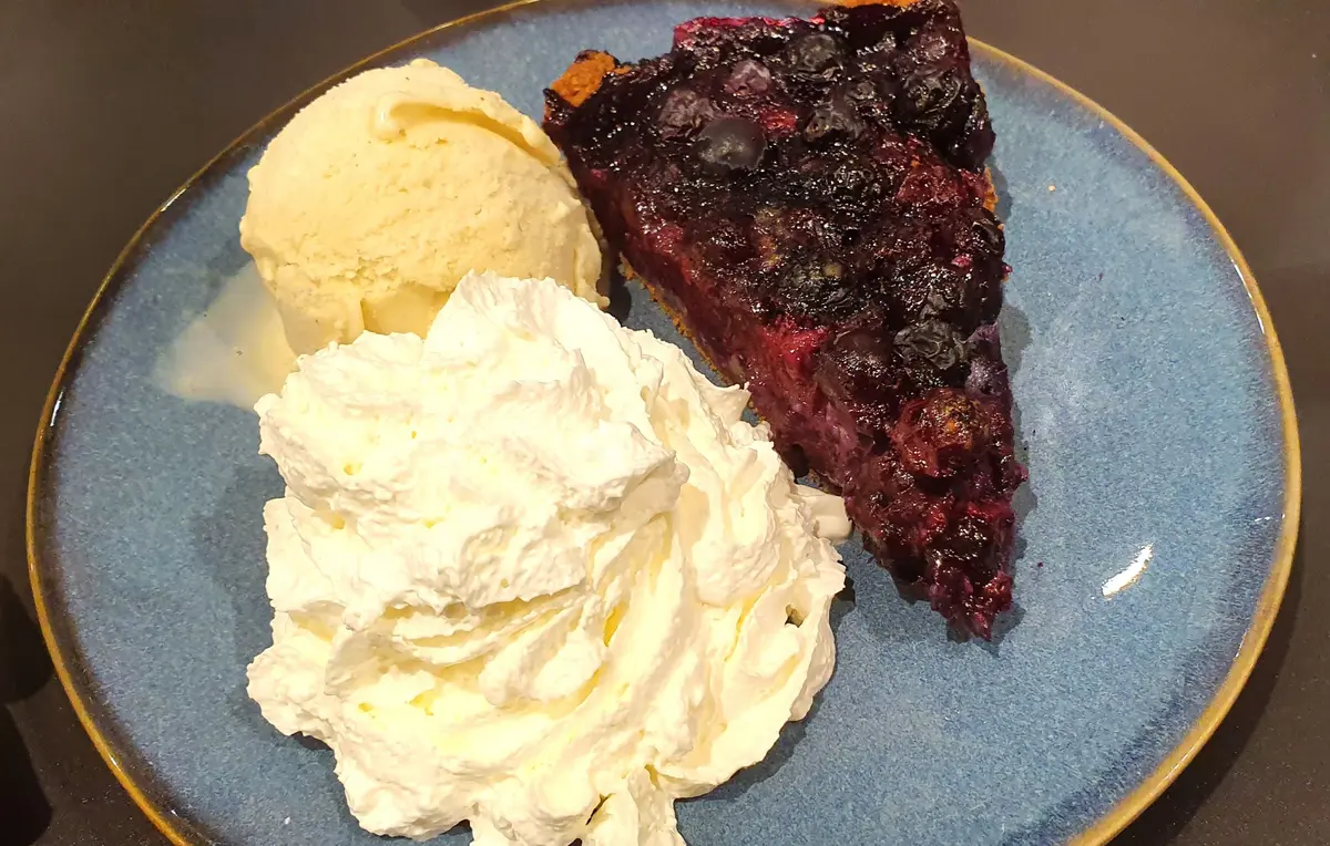 La gourmandise d'une tarte à la myrtille !