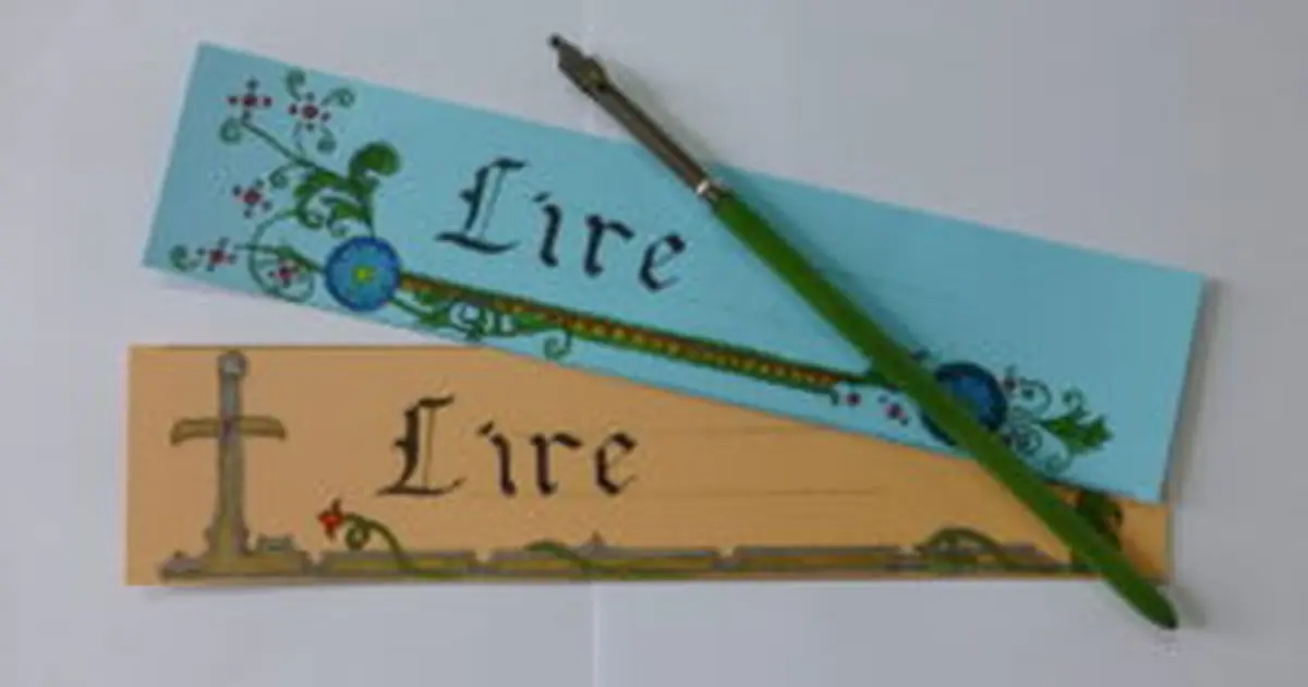 La Tour Nivelle - Calligraphie sur marque-page