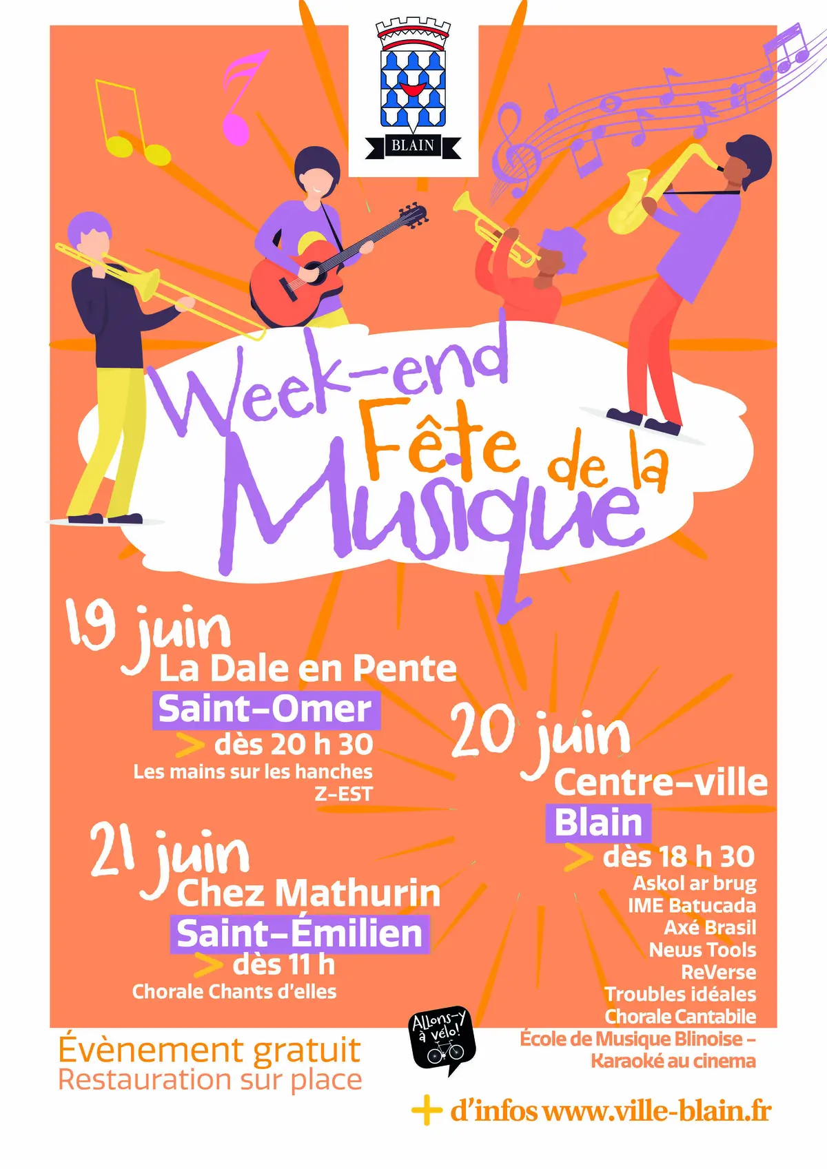 La ville s'anime en musique pour le weekend!