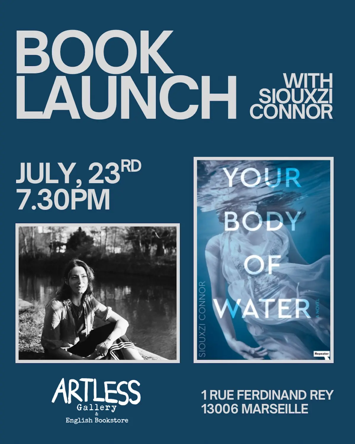 Lancement de livre - Your Body of Water de Siouxzi Connor