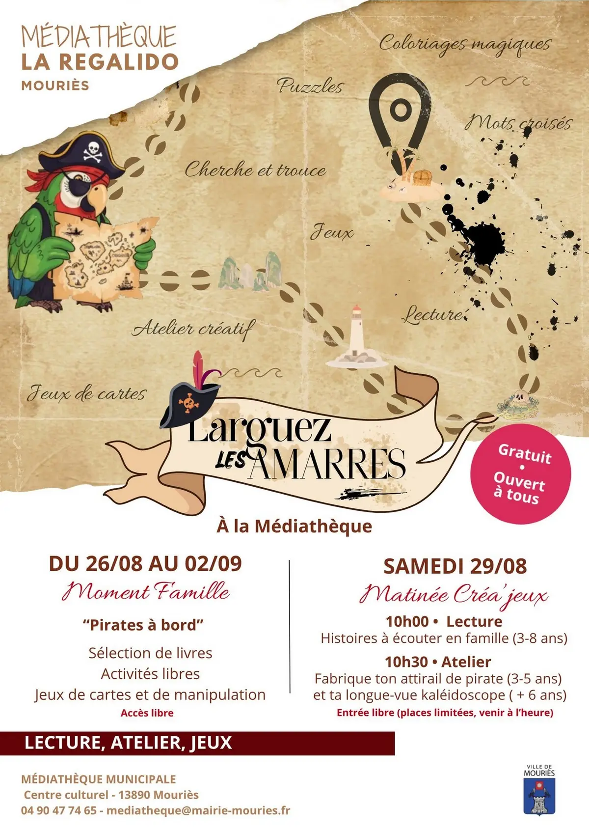 Larguez les amarres à la Médiathèque de Mouriès