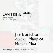 LAVITRINE (lac&s) invite trois artistes du CAC23bis, Jean Bonichon, Aurélien Mauplot, Marjorie Méa - Limoges