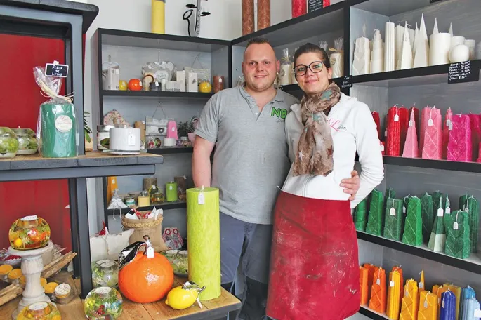 Nicolas Baumgartner et Laetitia Kienast, un couple passionné de bougies qui en a fait son métier