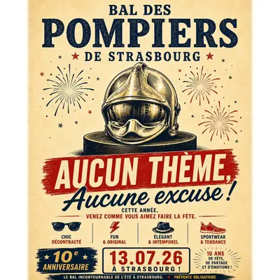 Le Bal des Pompiers à Strasbourg 2026