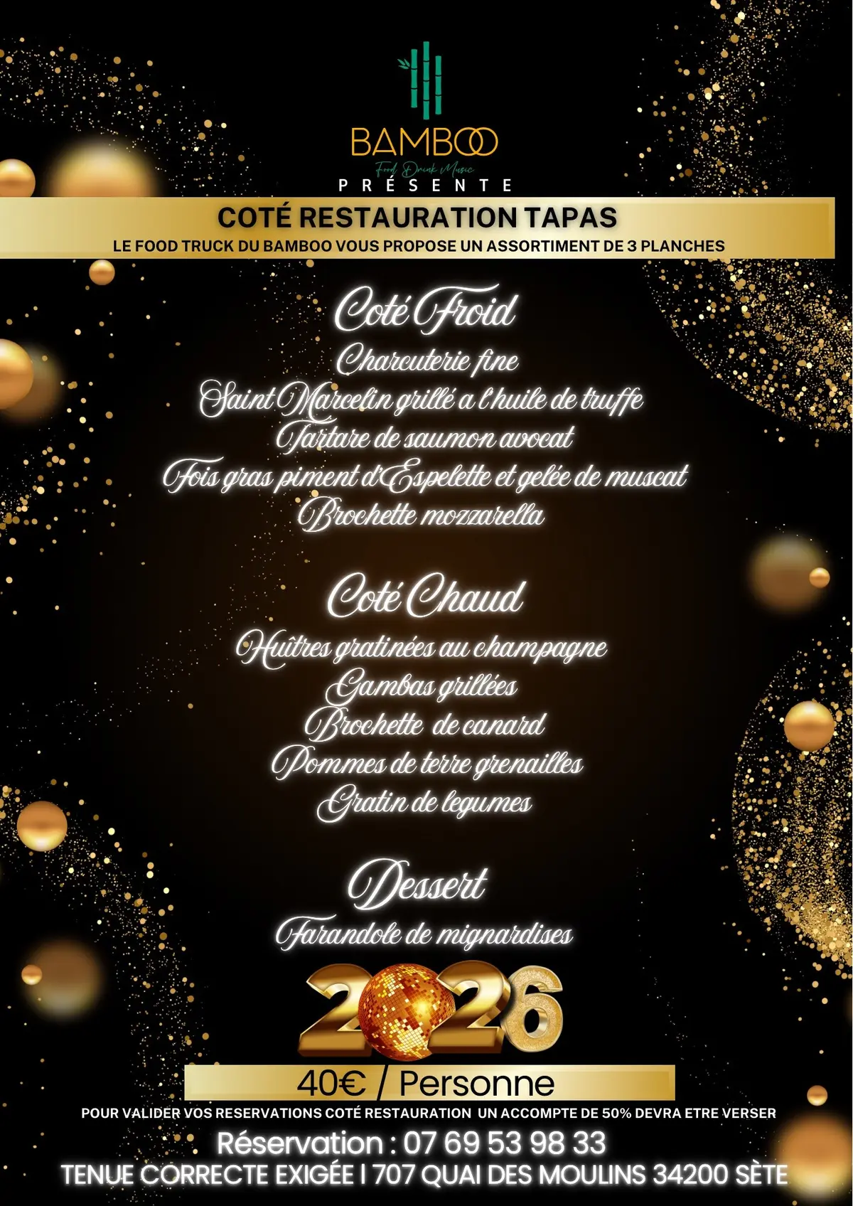 Le Bamboo Présente Son Réveillon De La Saint-Sylvestre 2026