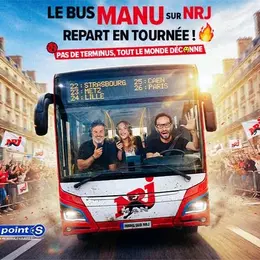 Le Bus Manu sur NRJ s'arrête à Strasbourg : matinale en direct et showcase place Dauphine
