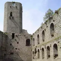 Le château du Haut-Andlau arbore des éléments d'architecture très particuliers &copy; Chevalier Dauphinois