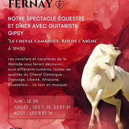 Le Cheval Camargue Roi de l’Arène ! à la manade Fernay