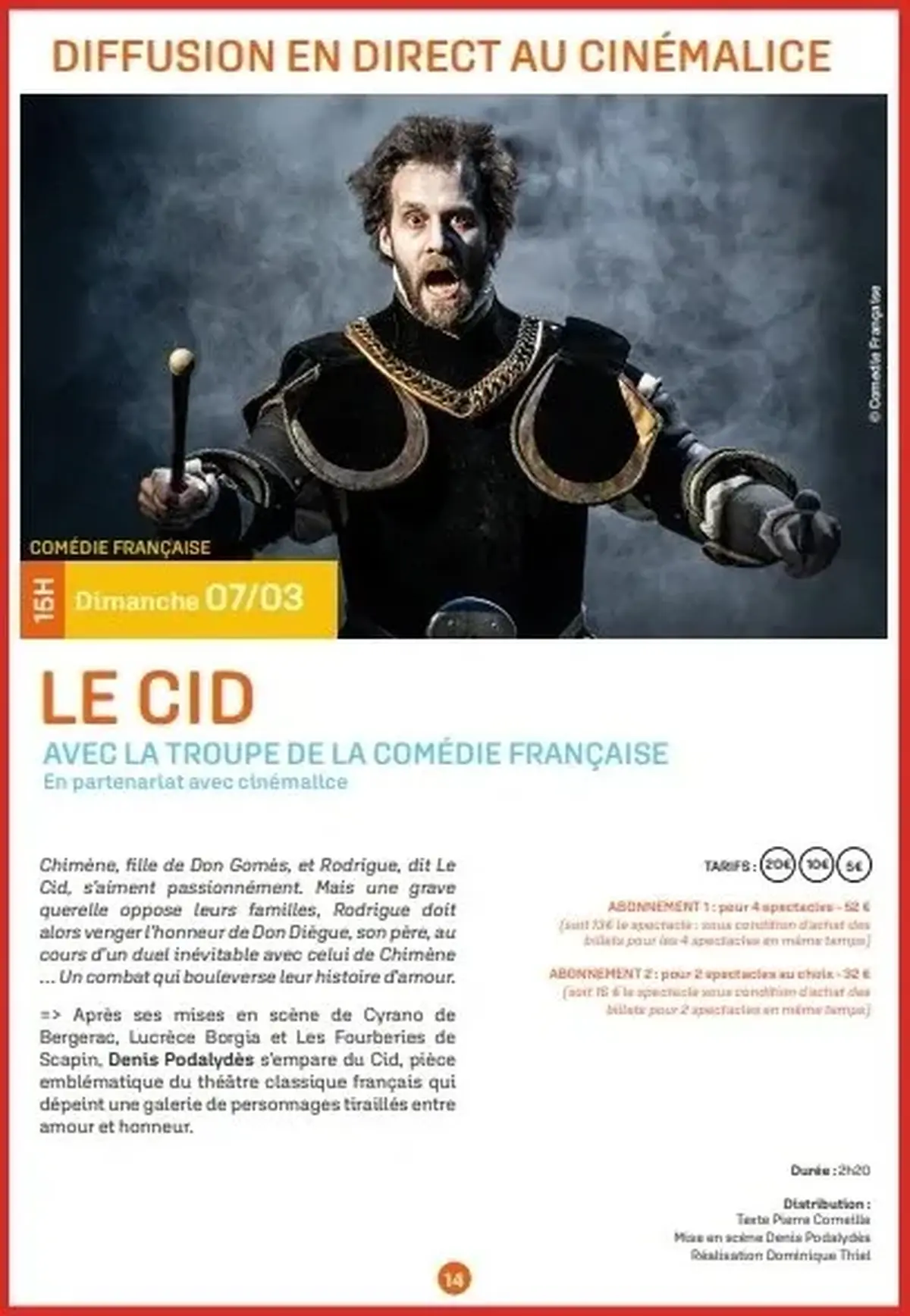 Le Cid dans la comédie française