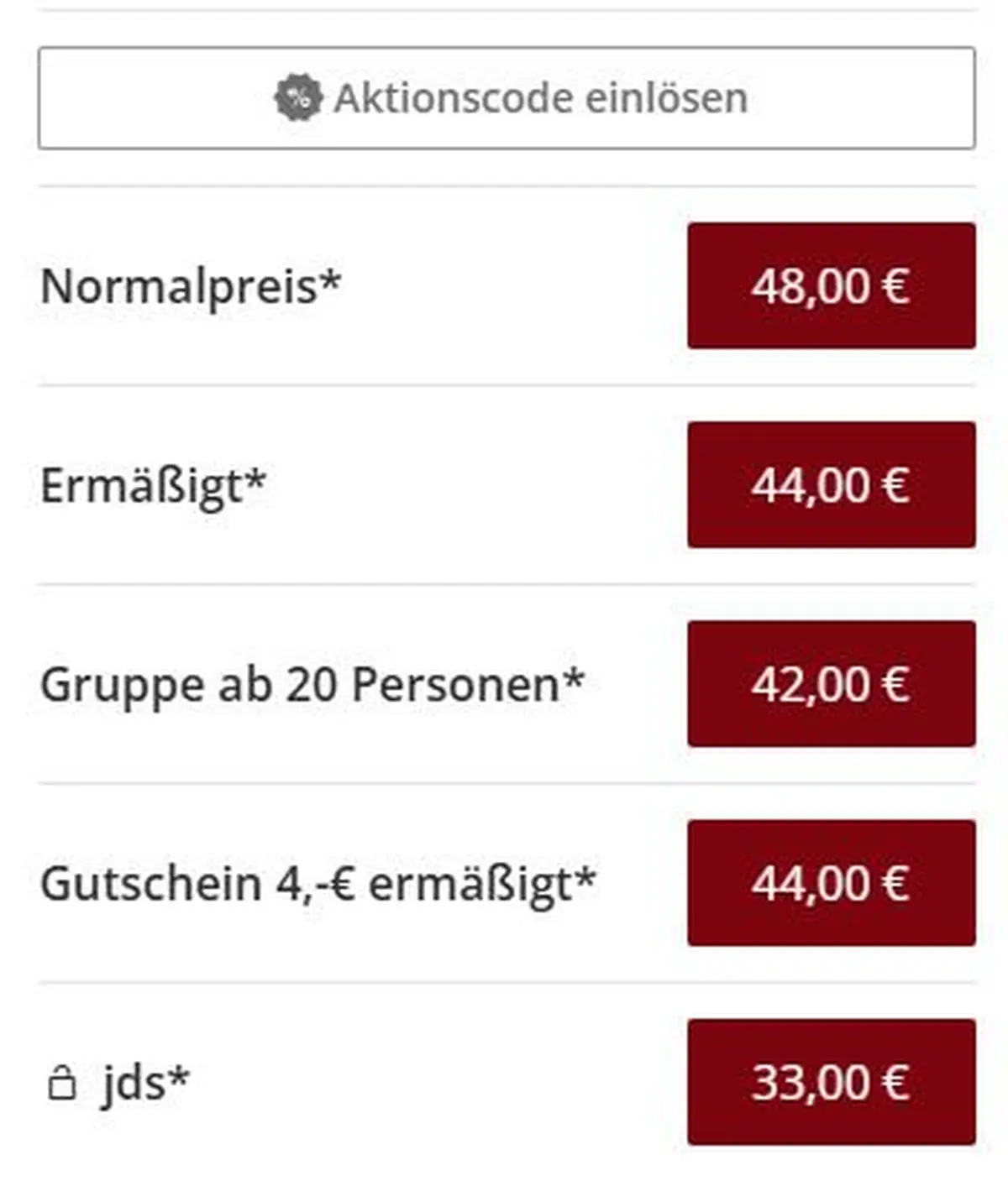 Exemple de prix réduit avec le code jdsfr