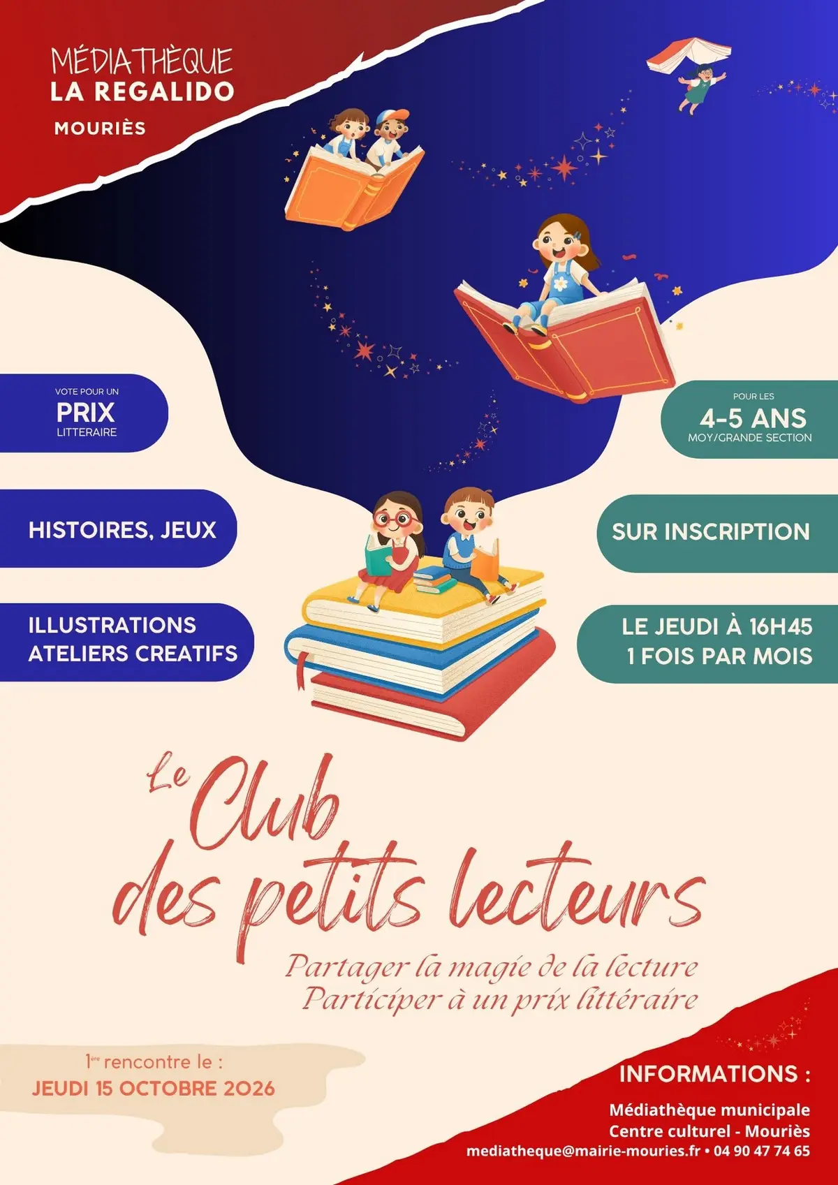 Le club des petits lecteurs à la Médiathèque de Mouriès
