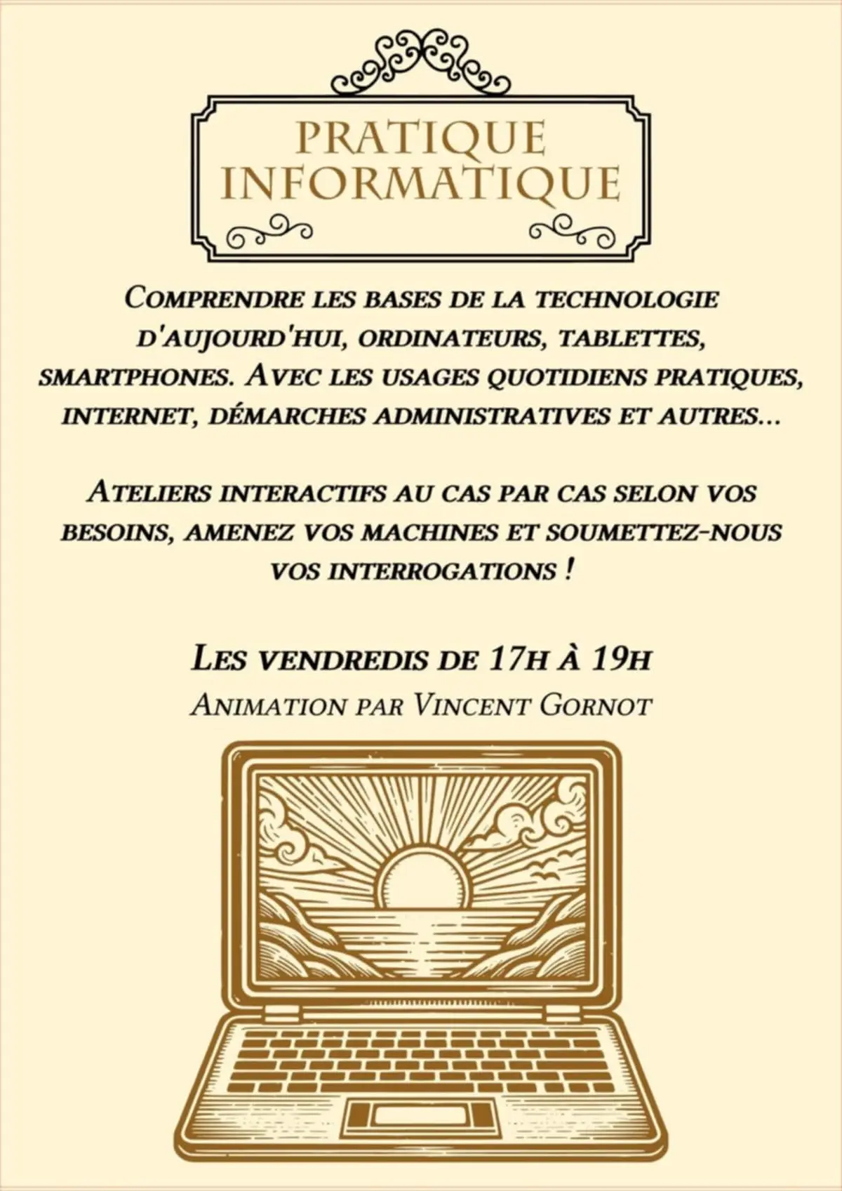 Le Comptoir des Echanges : atelier pratique informatique