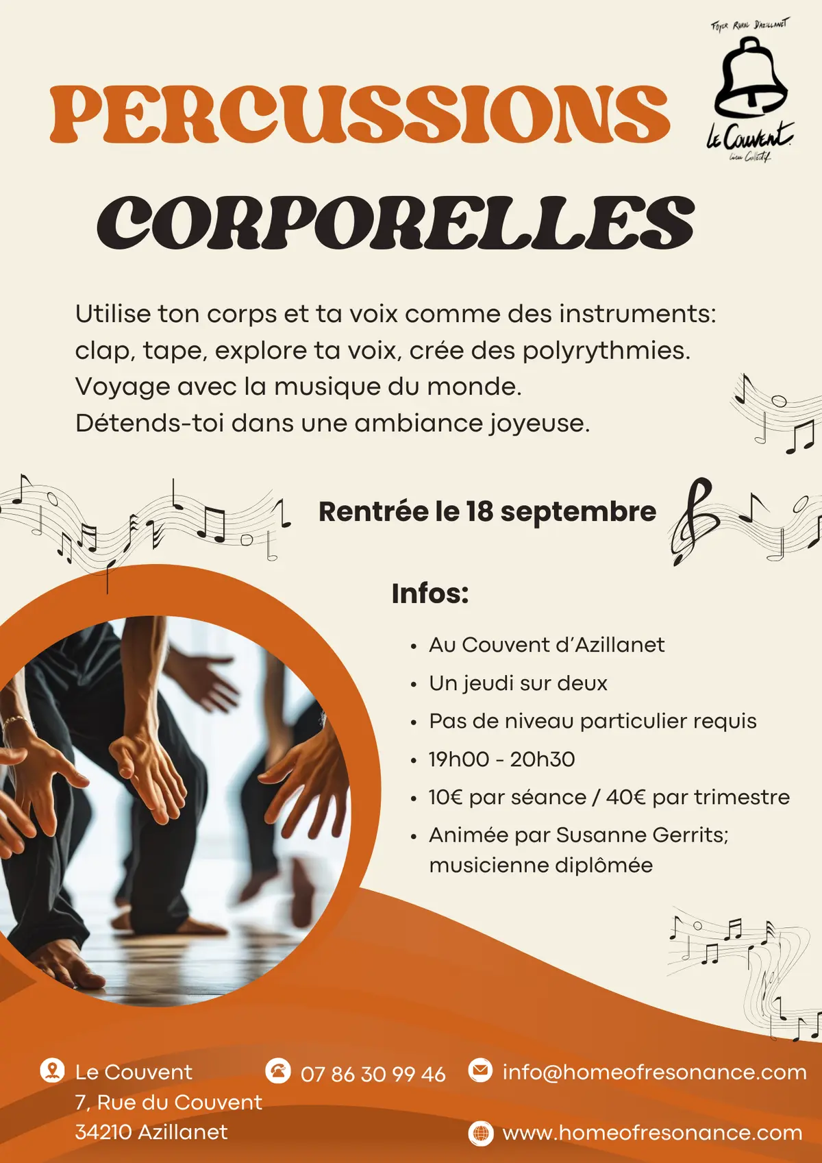 Le Couvent : Percussions Corporelles
