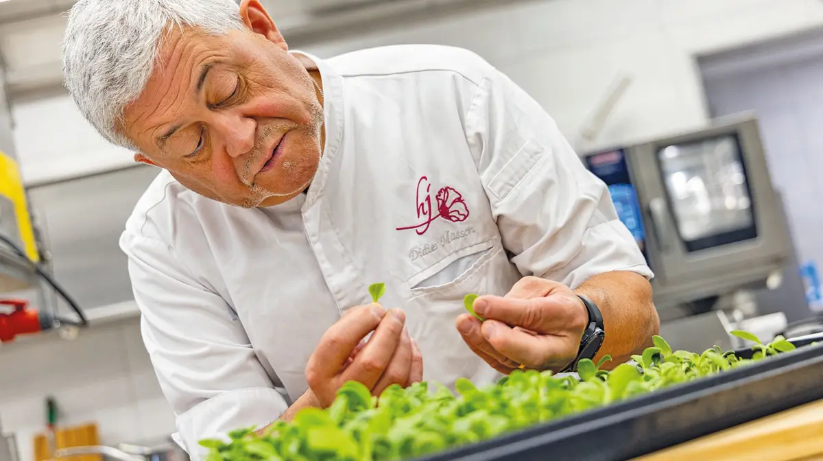 Le chef Didier Masson en plein travail