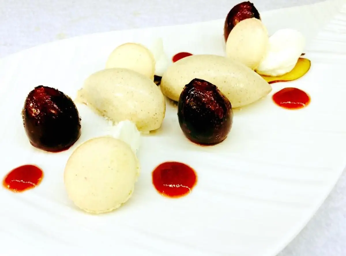 Un dessert à base quetsches d'Alsace proposé au Gavroche