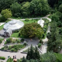 Le Jardin Botanique de l'UDS (Université de Strasbourg) vu d'en haut  &copy; Sh. Khalili - Jardin botanique de l'UNISTRA