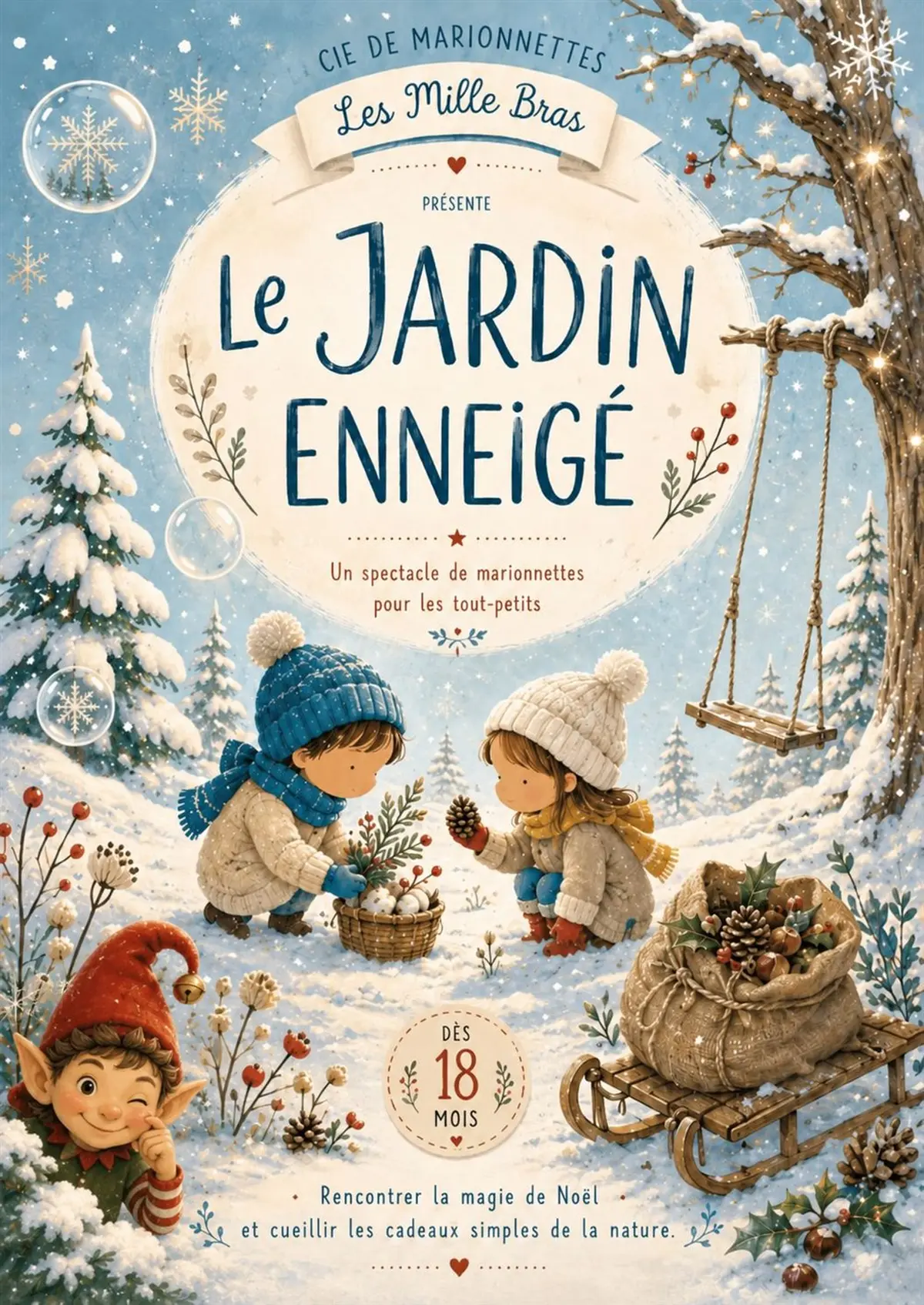Le jardin enneigé