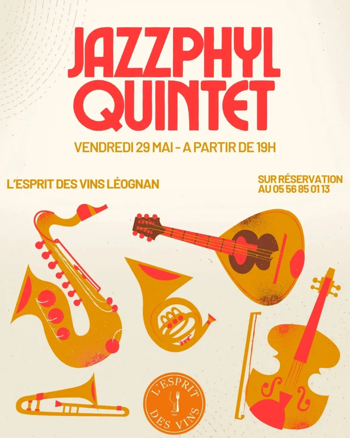 Le Jazzphyl Quintet s’invite à L’Esprit des Vins