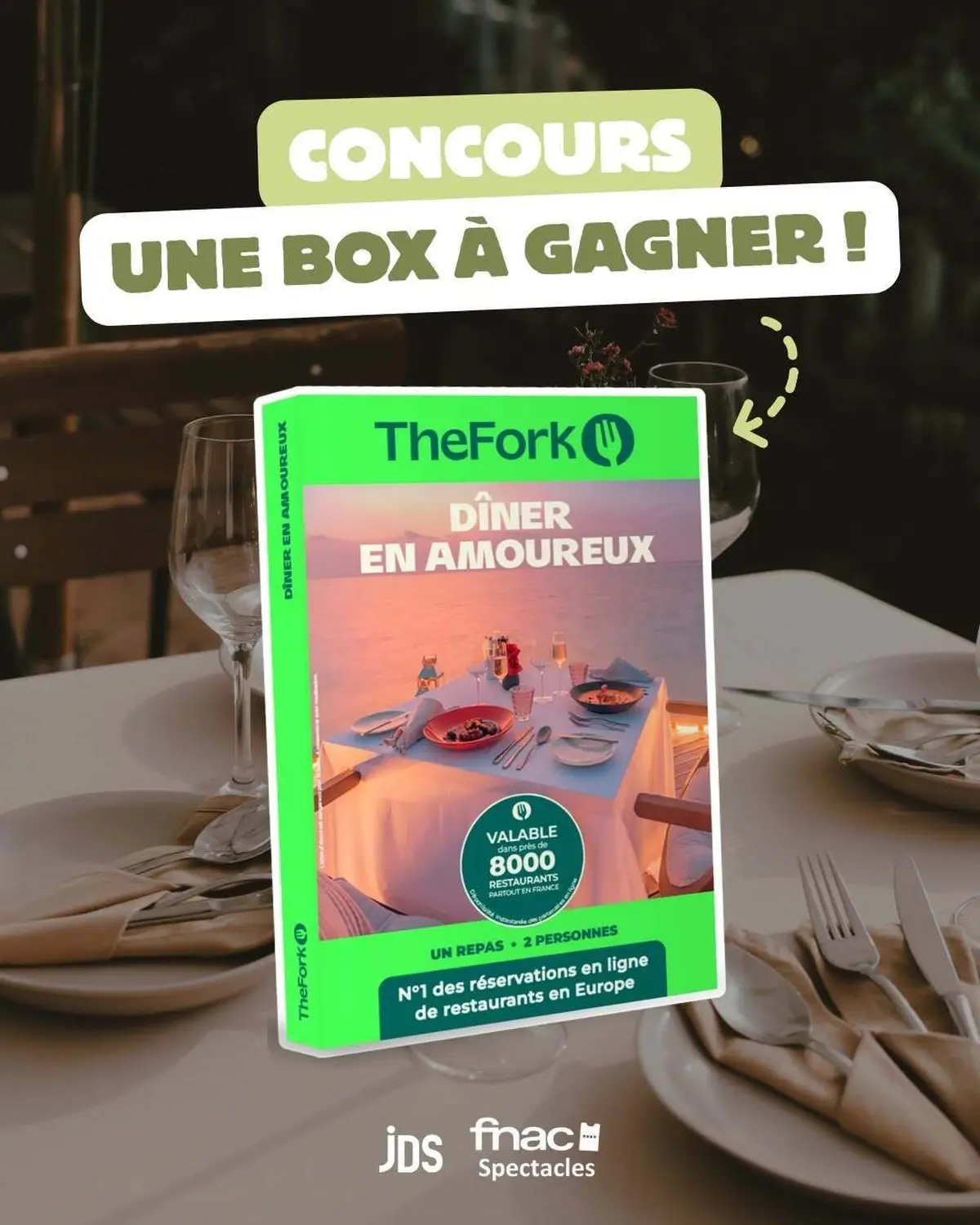 Le JDS vous fait gagner une box TheFork de 80€ pour un dîner en amoureux