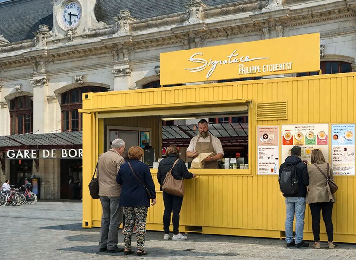 Le kiosque Signature de Philippe Etchebest s’installe à la Gare Saint-Jean de Bordeaux