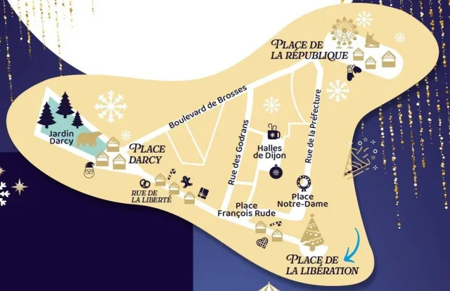 Le Marché de Noël  à Dijon, animations et illuminations