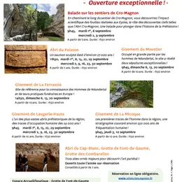 Le mois de septembre sur les Sites préhistoriques de la vallée de la Vézère