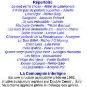 Le Mot & la Chose ou l’Heure Facétieuse