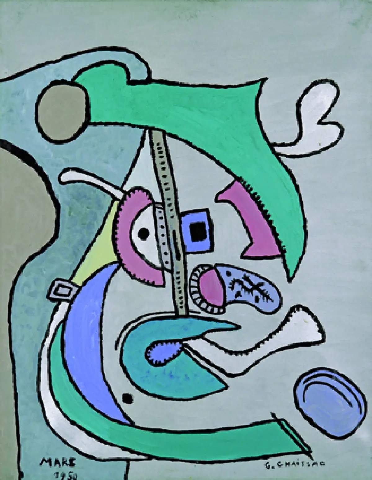 Le musée a bénéficié de legs importants dont cette œuvre de Chaissac