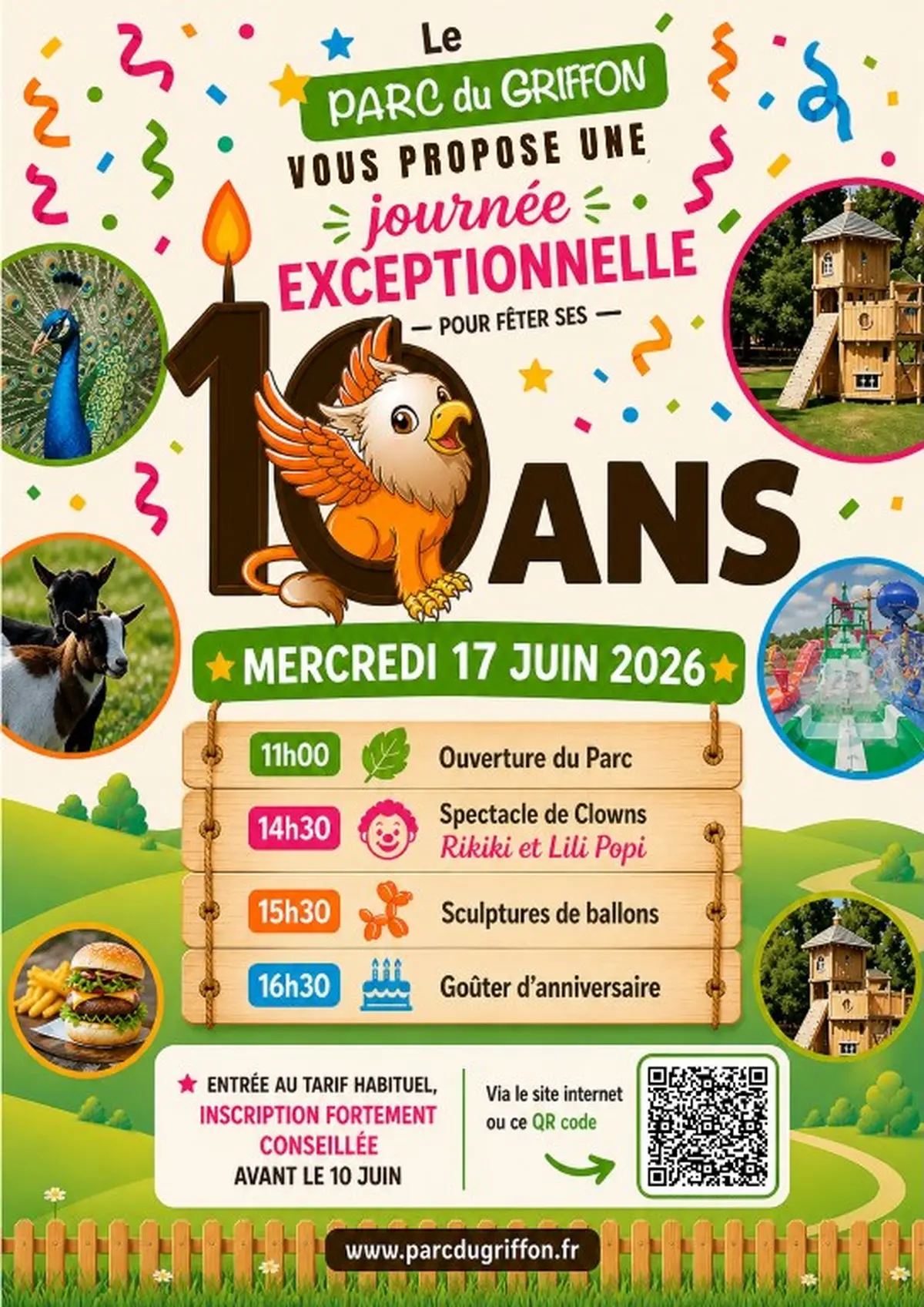 Le Parc du Griffon vous propose une journée exceptionnelle pour fêter ses 10 ans