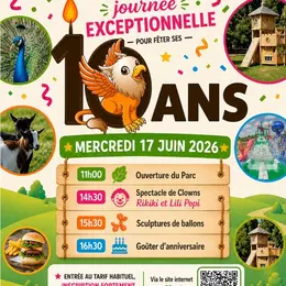 Le Parc du Griffon vous propose une journée exceptionnelle pour fêter ses 10 ans