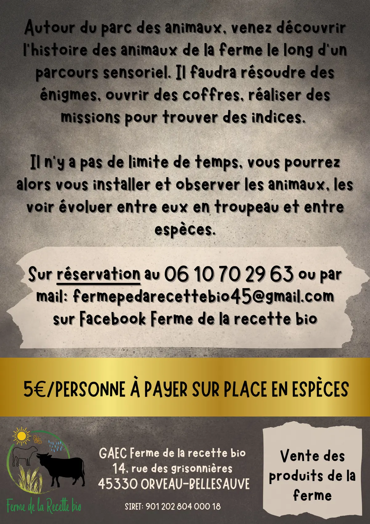 Le parcours des animaux de la ferme