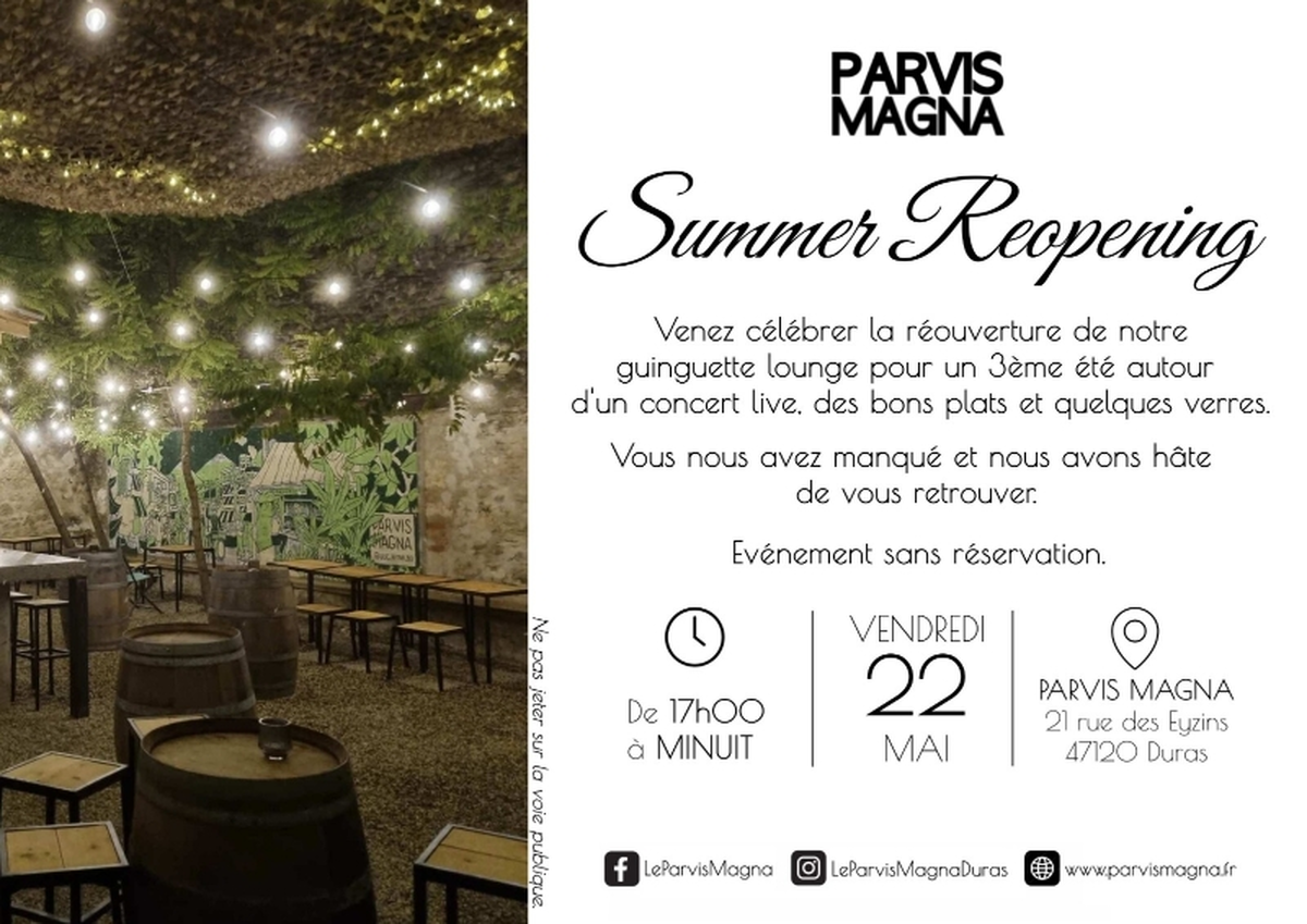 Le Parvis Magna Summer Reopening