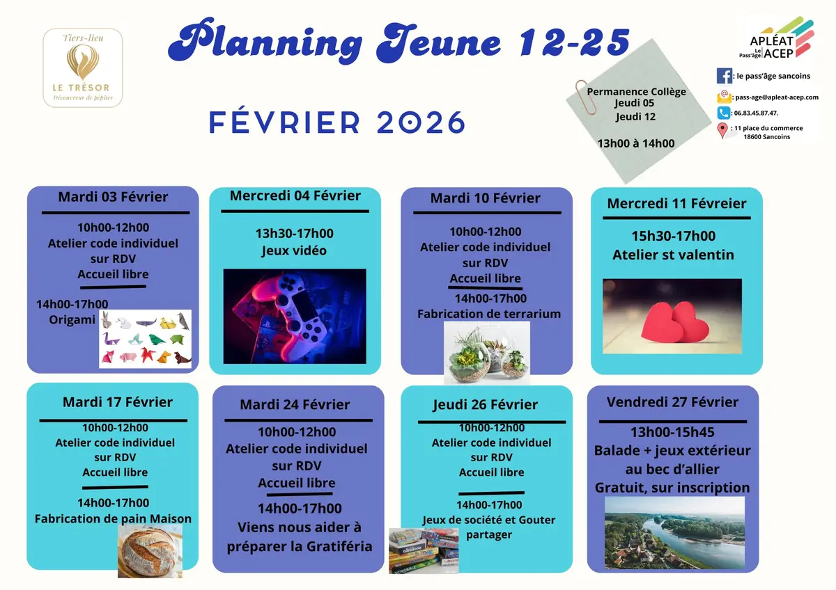 Le Pass’Âge - Activités Jeunes 12–25 ans