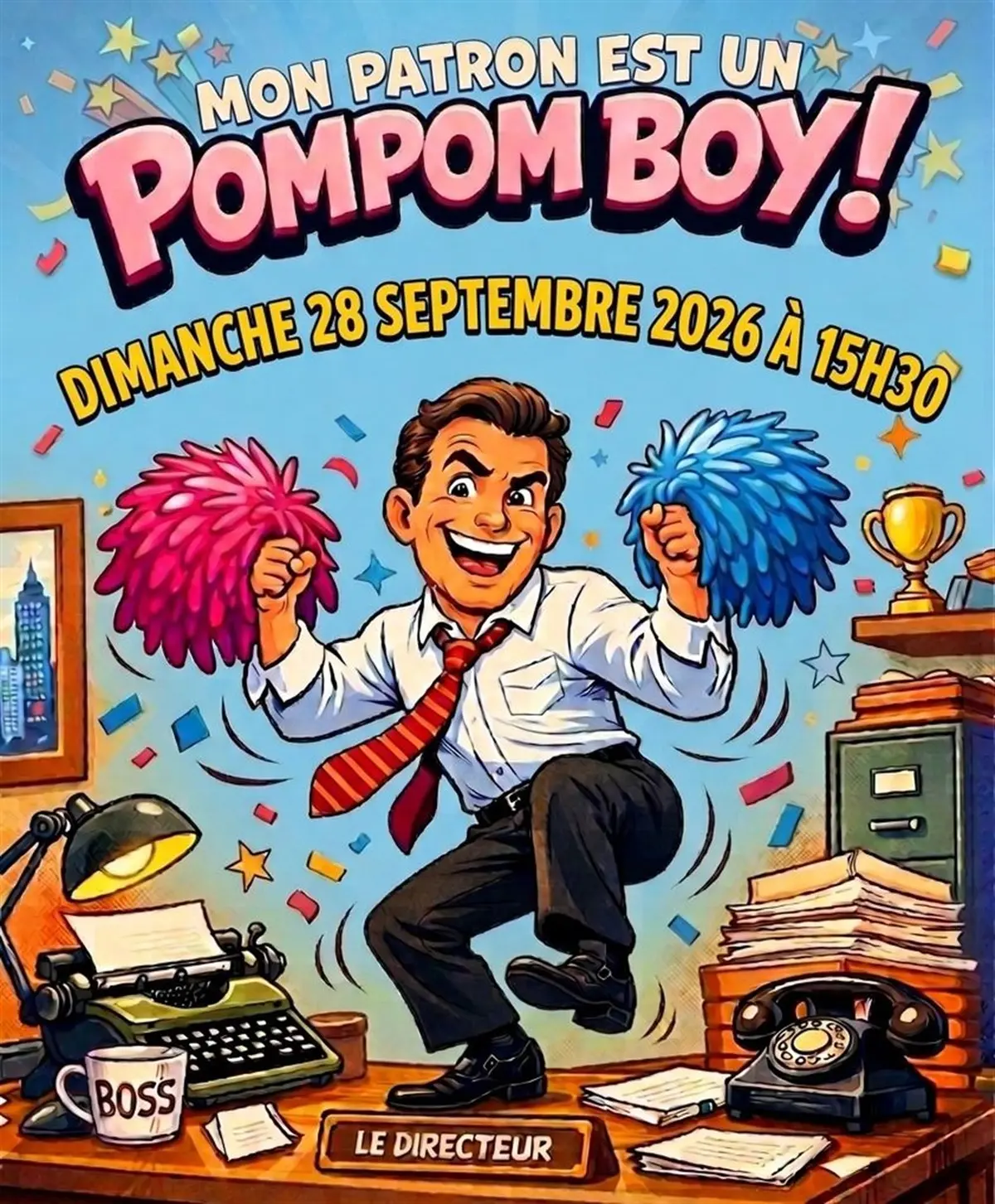 Le patron et un pompom boy !