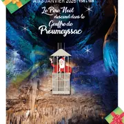 Le Père Noël descend dans le Gouffre de Proumeyssac