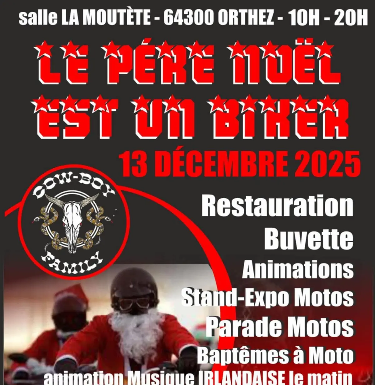Le Père Noël est un biker
