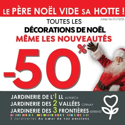 Le Père Noël vide sa hotte : -50% sur les décos dans vos jardineries