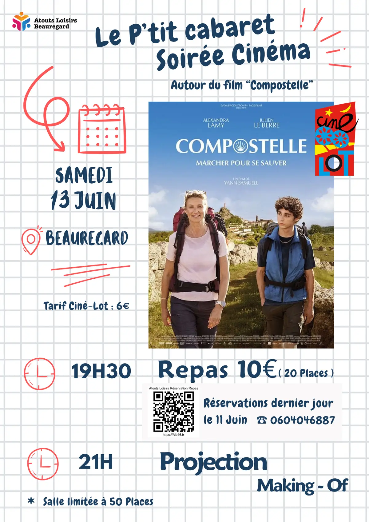 Le Petit Cabaret Soirée cinéma Compostelle