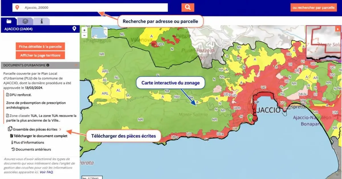 Le PLU d'Ajaccio enfin accessible gratuitement en ligne depuis mai 2026 : voici comment consulter les règles d'urbanisme applicables à votre parcelle