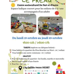 Le Préau : Espace de jeux pendant les vacances à Niort
