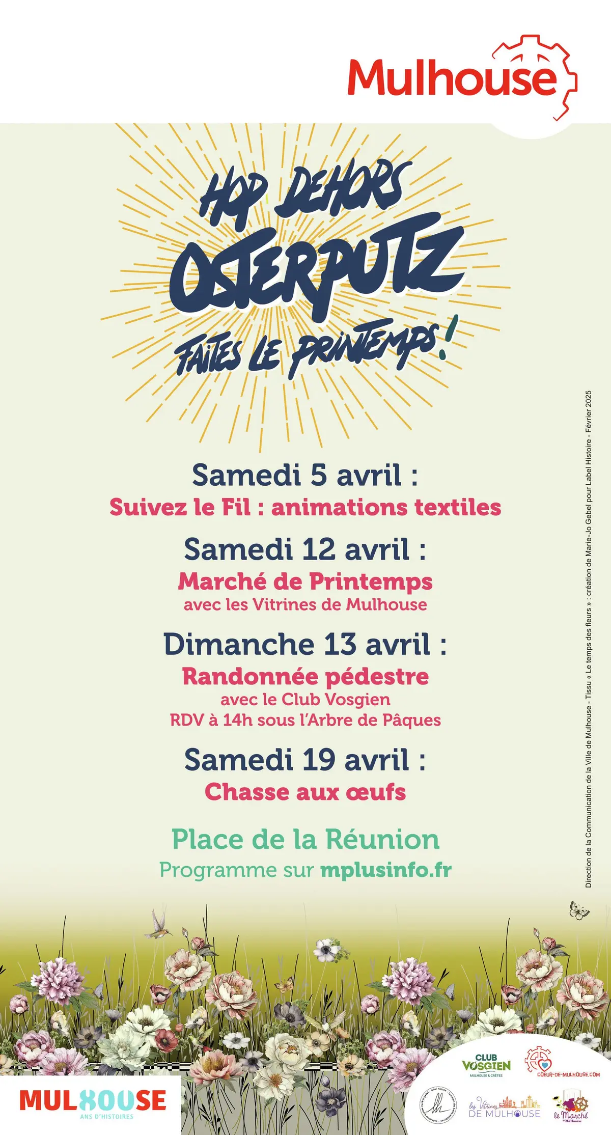 Le programme de l'Osterpütz à Mulhouse